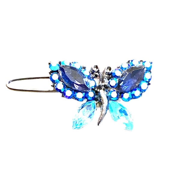 Delicate Crystal Butterfly Barrette Trio main image 6